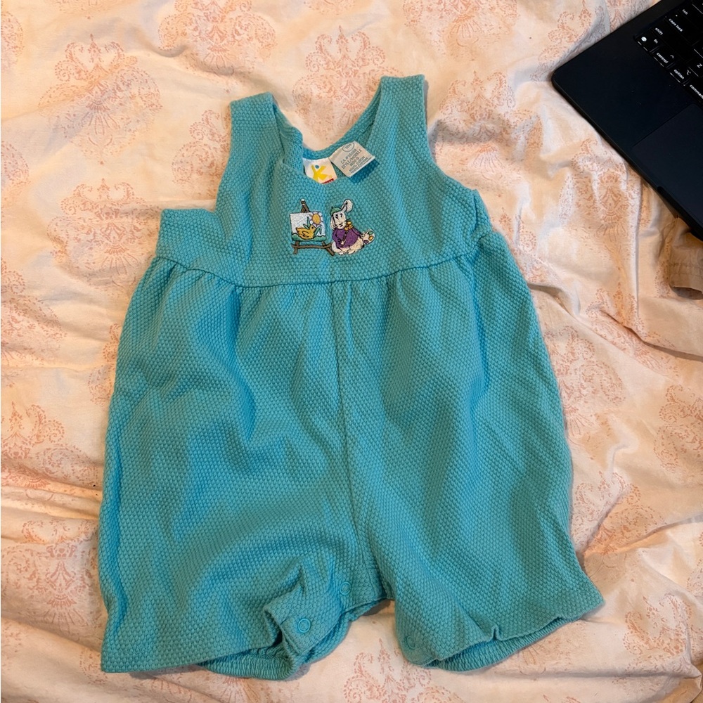 Vintage Blue Kids Romper